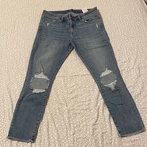 Abercrombie&Fitch Women's Distressed Blue Jeans